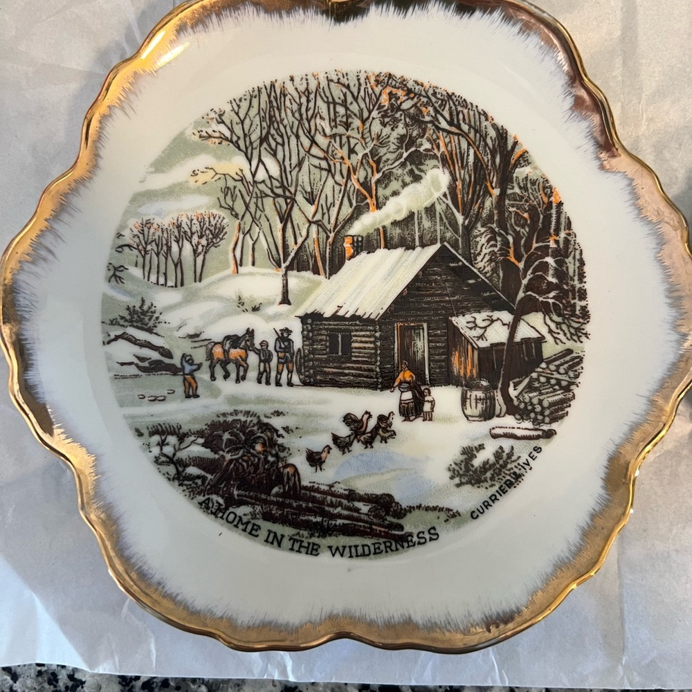 4 Currier & Ives winter plates - Picture 4 of 6